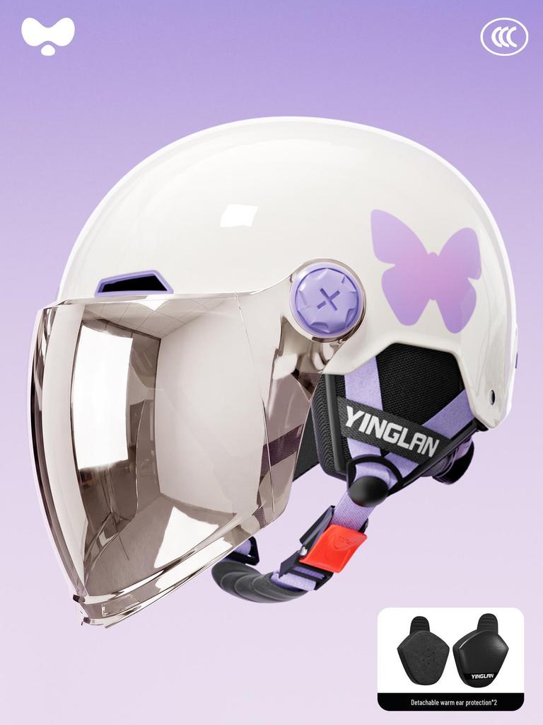 3C Certified Women's Electric Vehicle Helmet: Retro, All-Season, Winter Warmth for Motorcycles & Scooters