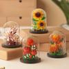 Plastic Plant Bonsai Building Toys with Dust Cover Desktop Ornaments Building Blocks  Birthday Gift