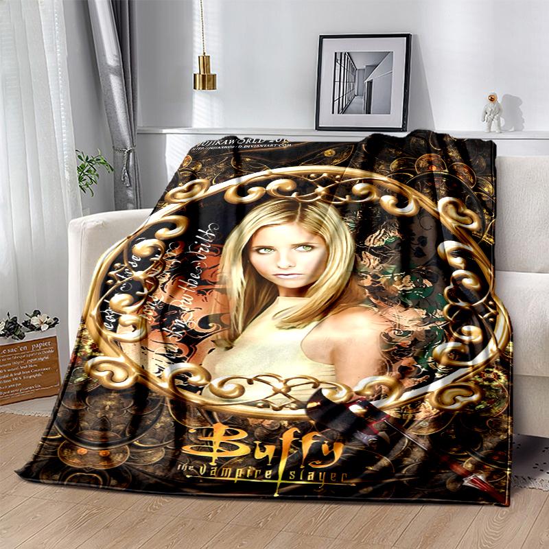 Buffy Flannel Blanket Soft Warm All-Season Throw, Design for Camping, Car Travel, Hiking Sofa, Bed, Office Perfect Gift for Parties