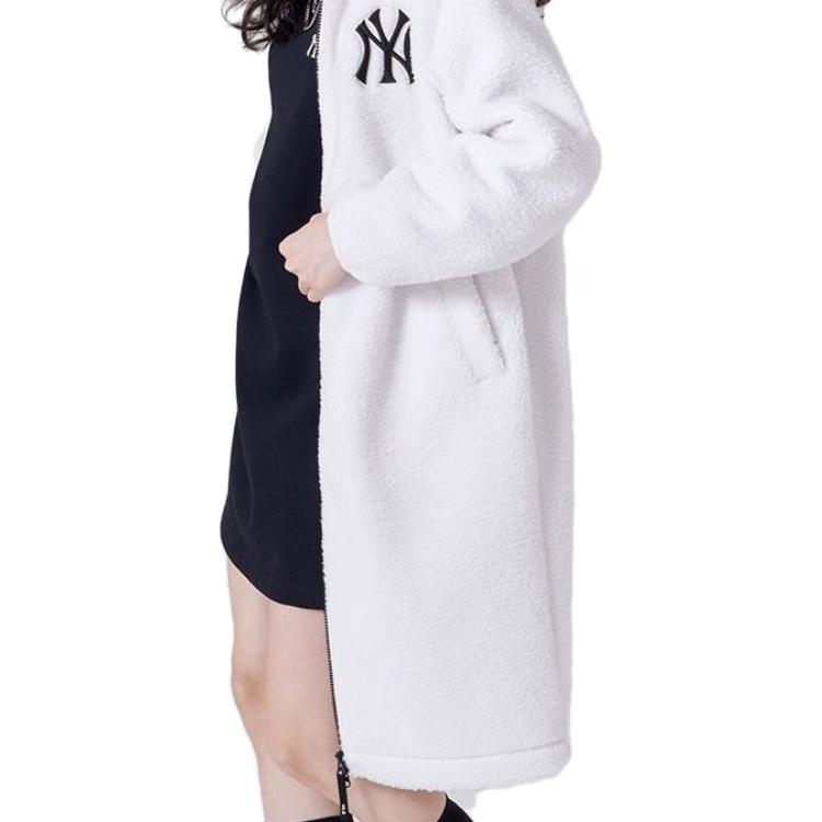 MLB New York Yankees Lang Locker Lässig Sport Fleecejacke Damen Jacke Elfenbein 3AJPF3416-50IVS