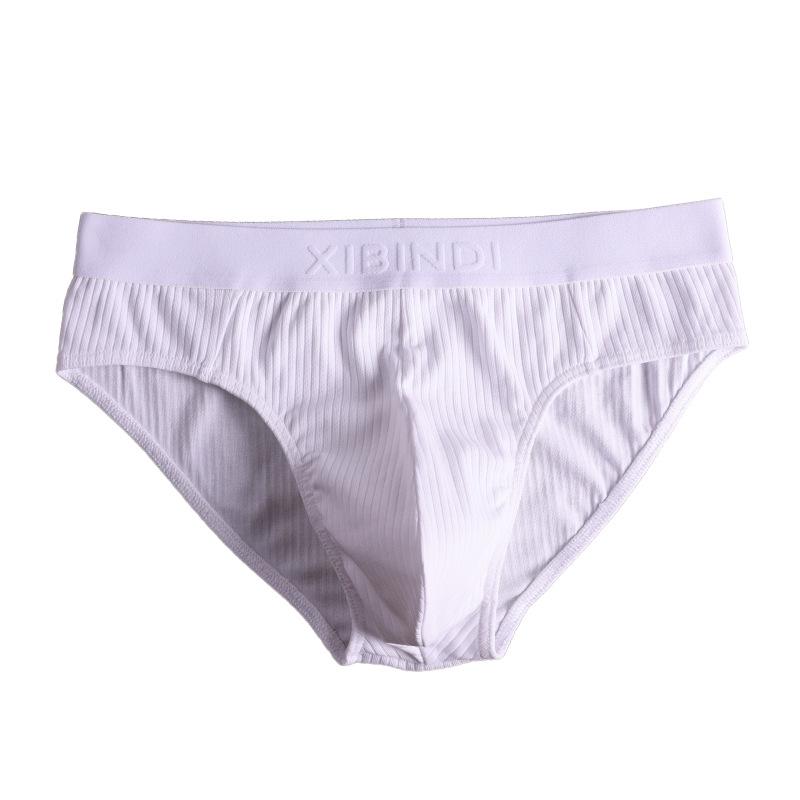 Men's Breathable Low-Waist Triangle Briefs with U-Pouch - Plus Size Available.