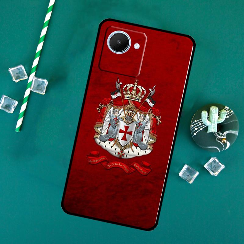 Knights Templar Coat of Arms For Realme 15 Pro GT7 GT6 10 11 12 13 14 Pro Plus C55 C71 C67 C63 C61 C53 C35 C65 C75 Case