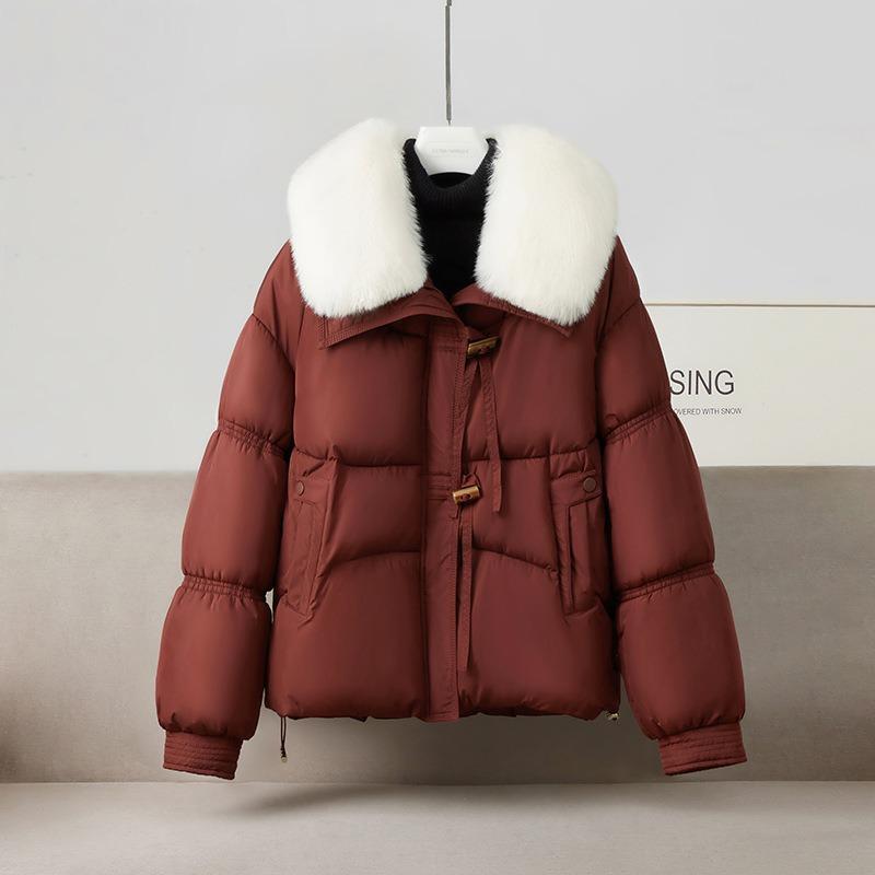 Big Fur Collar Cotton-padded Clothes Women's Winter New Fashion Wear Down Cotton-padded Jackets Trend