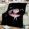 Cartoon Ballerina Fairy Cute Ballet Girl Blanket,soft Throw Blanket for Home Bedroom Bed Sofa Picnic Office Cover Blanket Kids