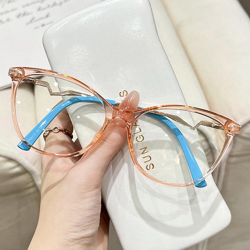 Fashion cat eye TR frame Glasses women's anti radiation and anti blue light glasses commuting office computer goggles