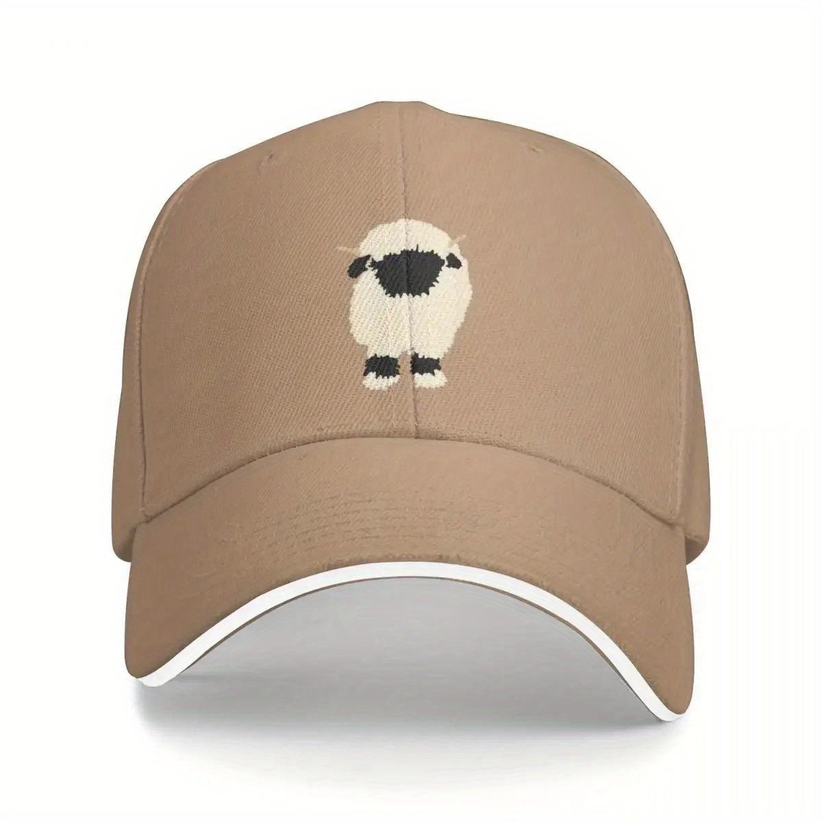 

Black Nose Valais Sheep Baseball Cap Lightweight Polyester Sunscreen Hat for Outdoor Beach Unisex Adjustable