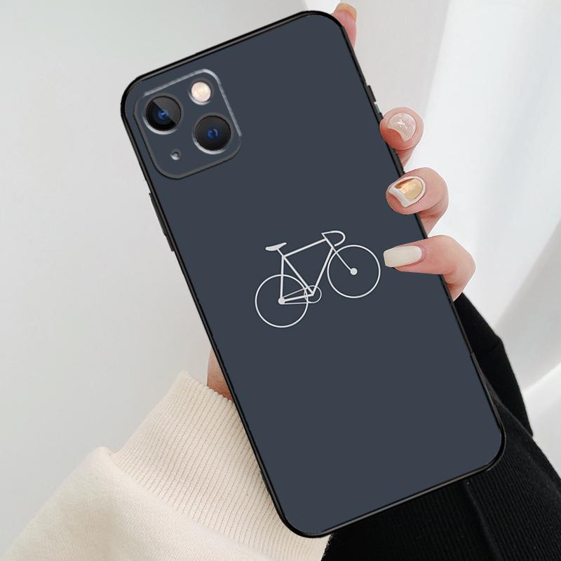 Bike Cycling Art Phone Case For iPhone 11 12 13 14 15 16 Pro XS Max Mini Cover For iPhone X XR Plus Back Case