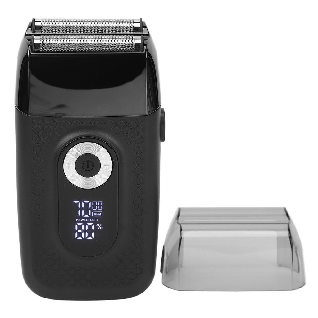 Electric Beard Trimmer LED Adjustable 3 Gears Detachable Blade Rechargeable Reciprocating USB Digital Beard Groomer