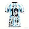 New Messi Summer 3D Printable Family Clothing Football Shirt T-shirt Is Loose and Comfortable Suitable for Daily Wear