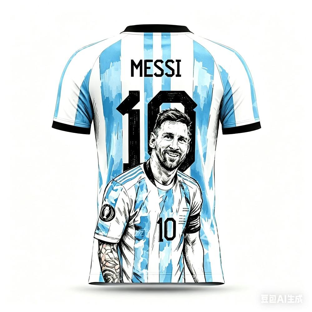 New Messi Summer 3D Printable Family Clothing Football Shirt T-shirt Is Loose and Comfortable Suitable for Daily Wear