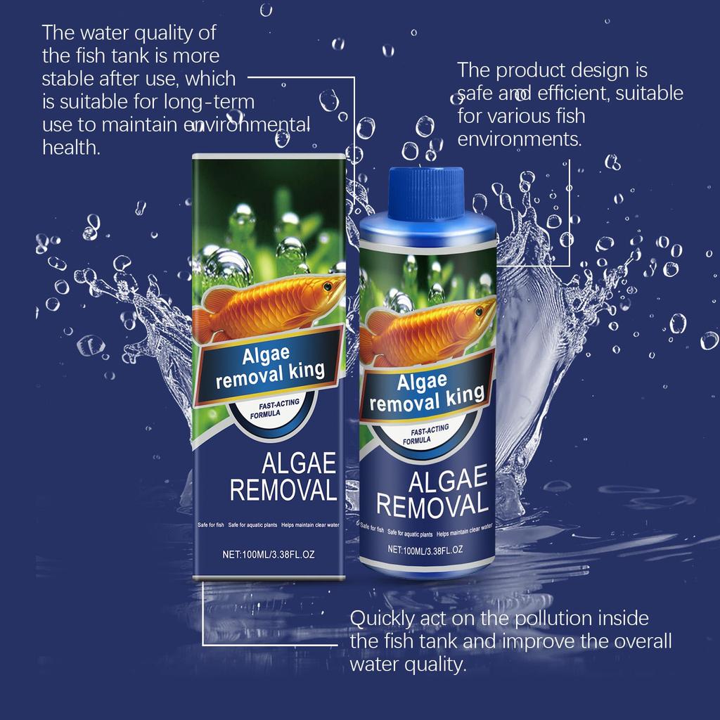 AMZ Aquarien Wasserklärer Reinigt Aquarienflecken, Macht Das Wasser Klar Und Kontrolliert Wachstum 100ml