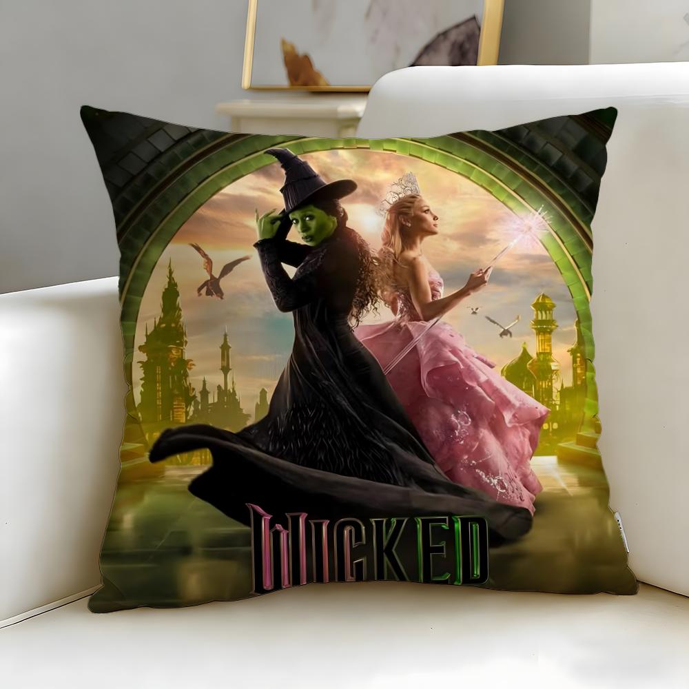 

popular movie Wicked Part One Cushion Cover Soft EasyWash Pillow Case Versatile for Couch Bed Travel and Office 30X30cm