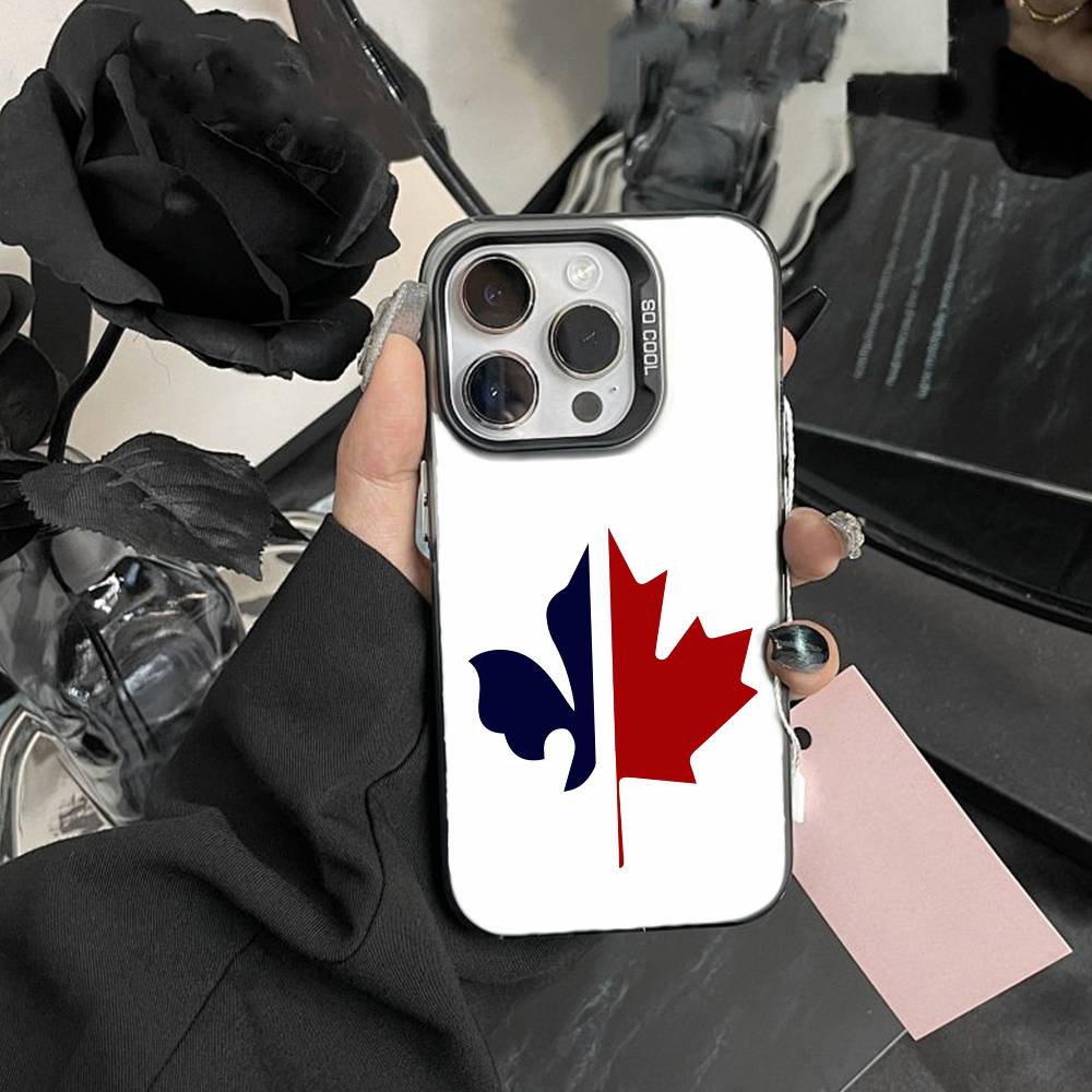 

CANADA Phone Case For iPhone 17,16,15,14,13,12,Pro MAX Black Matte Shockproof Cover iPhone14