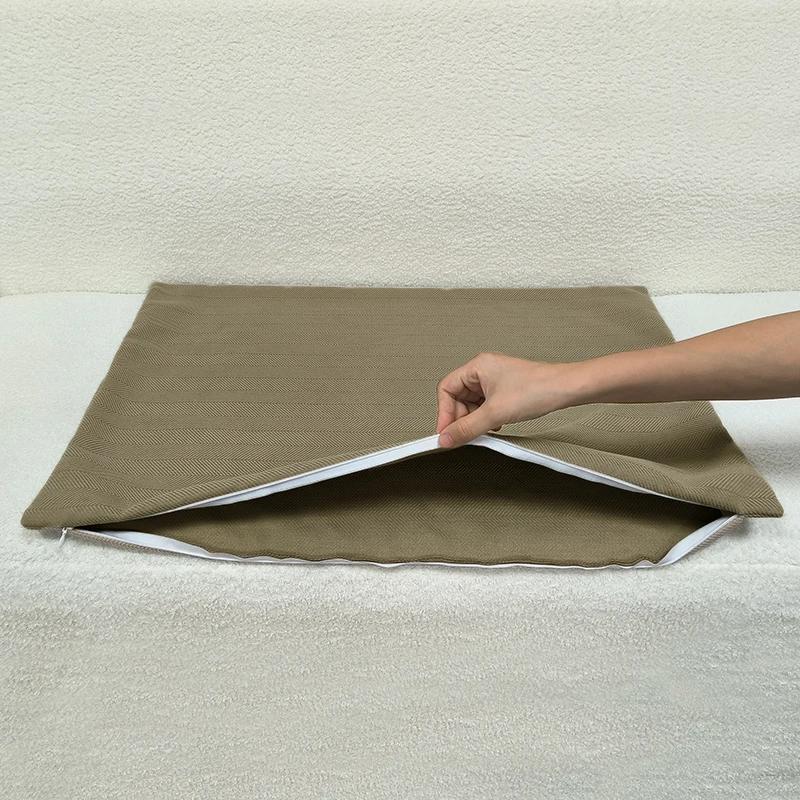 40/45/50/60/70cm Chenille Big Cushion Cover Bamboo Textured Solid Color Throw Pillow Case for Bedroom Sofa Home Decorative