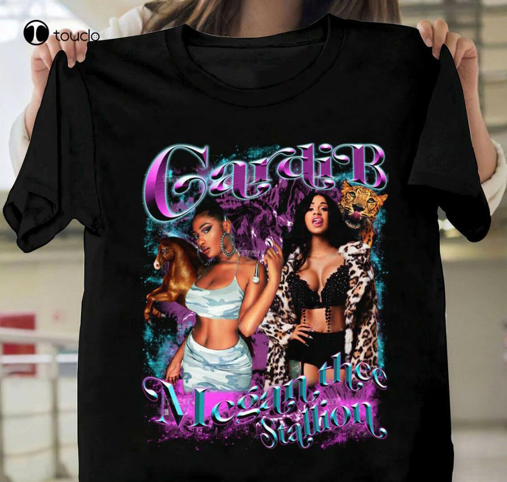 

Карди Би Меган Thee Stallion Черная футболка унисекс с коротким рукавом Все размеры S-234XL S