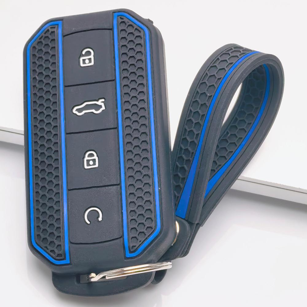 Key Fob Cover for Chery Tiggo with Keychain Anti-Scratch Guard Shockproof Protection Soft Grip Texture Responsive Button Touch Dust Resistant Cover