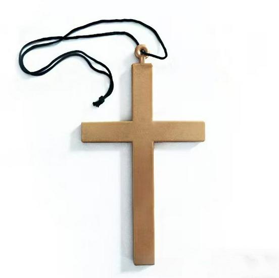 

Позолоченный серебряный крест Хэллоуин косплей костюм священника/монахини реквизит