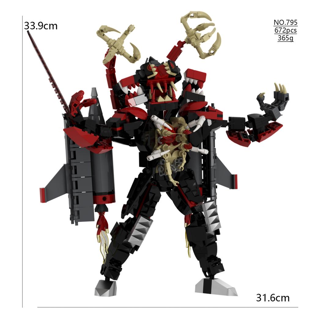 Skibidi Toilette Zombie verformt Aufgerüsteter Uhrenkönig Baustein Titan Variante Monitorman Bohrer Spielzeug Bausteine für Kinder Geschenke