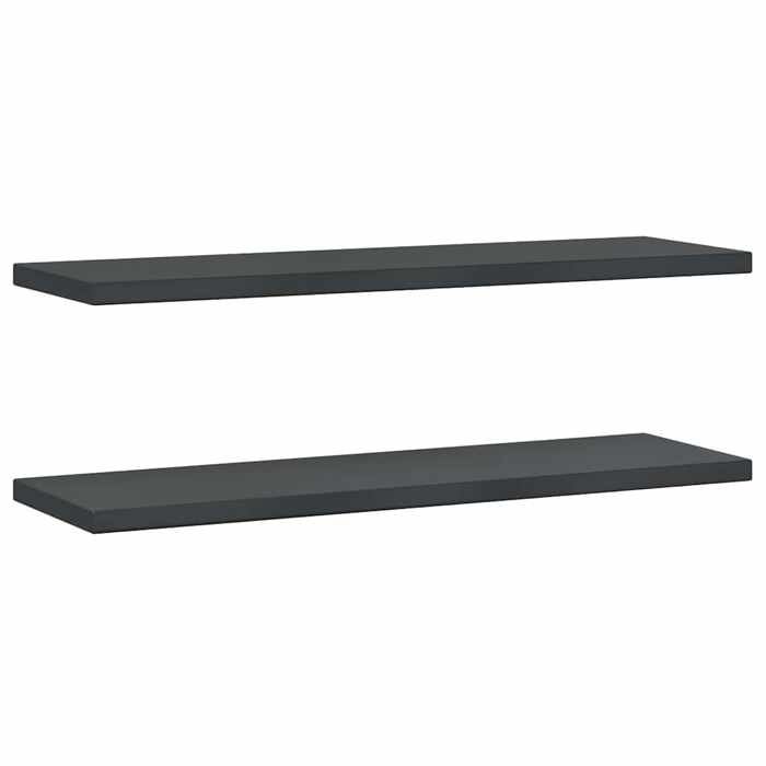 VidaXL Wall Shelves 2 Pcs 100x30x3 Cm Black Stainless Steel, Floating Shelf, Wall Display Shelf, Panel 30288