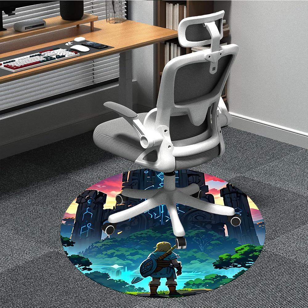 

1pc The Legend of Office Round Area Rug, Under Office Chairs Bedroom Living Room Home Decor, Room Deco, Available in Various Sizes201 80cm by 80cm