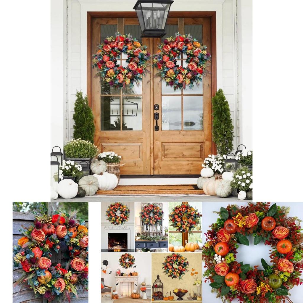 Festlicher Erntedankfest Weihnachts-Kranz Schmuck Heimdekoration