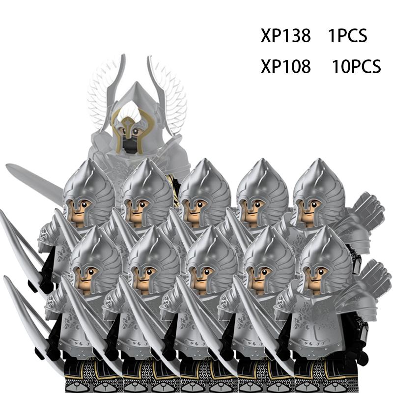 Soldados Élficos Medievais de Rohan Guarda Exército lotr Figuras de Ação Mini Blocos Boneca Montar Blocos de Construção MOC DIY Brinquedos para presentes de criança