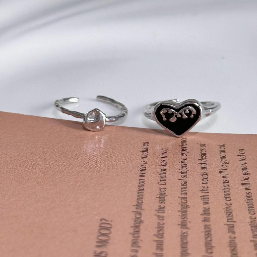 Custom Dark Niche Devil Love Ring - Trendy Hip-Hop, Stacking Cold Style, Open Design for Women