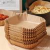 50/100 Stück Quadratisches Silikonölpapier Fritteusen-Einlage Geeignet für die meisten Fritteusen Antihaft-Fritteuse