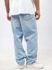 Jigga Wear Jeans Baggy Bleus Clairs pour Homme avec Déchirures Taille L