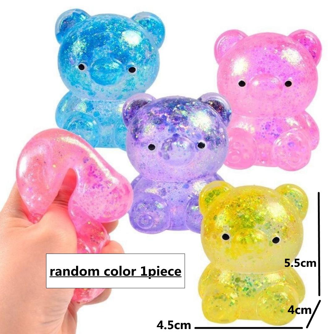 1pc Maltose Squishy Bear Toys Cute Bear Sensory Fidget Toys Slow Rising Bear Pinch Toy Stress Relief Squeeze Toy for Adults