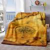 2026 New Arrivals 1pc Vintage Nautical Map Pattern Throw Blanket Extra Large Soft & Cozy Flannel for Sofa, Bed, Office Nap, Outdoor Camping & Travel M