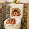 Autumn Squirrel Toilet Paper Roll Decal - Bathroom Decor - Cute and Healing Sticker Without Residual Adhesive