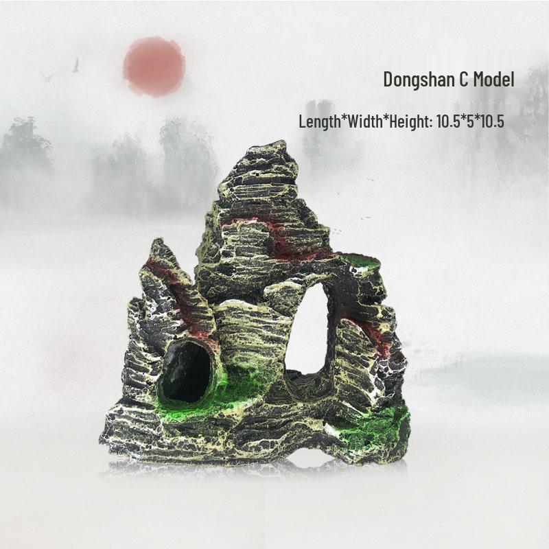 Popular Mountain Rock Fish Tank Decoration: Artificial Resin Craft for Aquarium Landscape