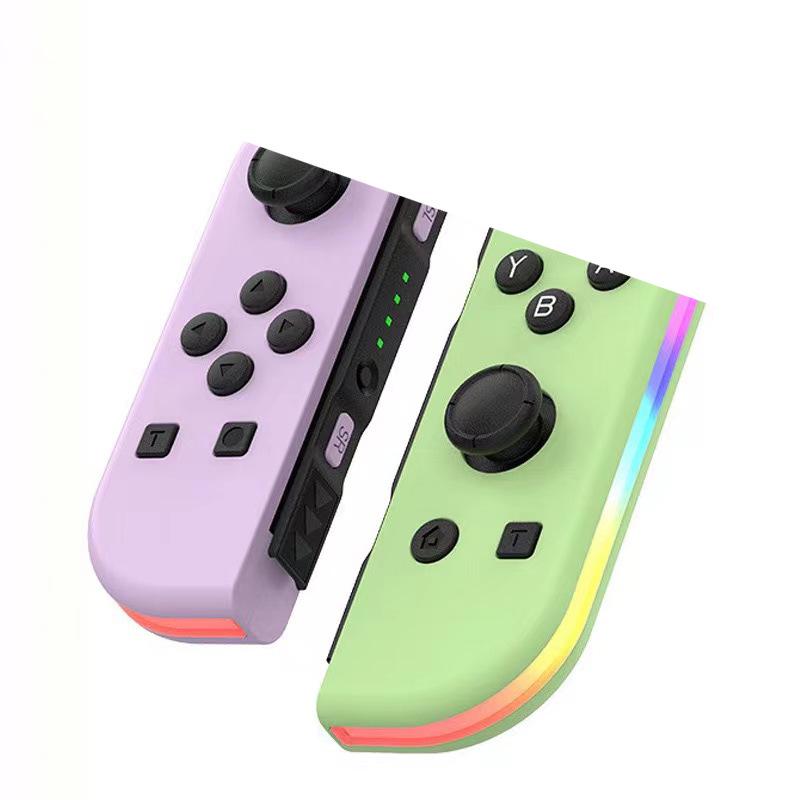 Joycon-style RGB Wireless Bluetooth Game Controller with Switchable Left and Right Small Handles for NS.