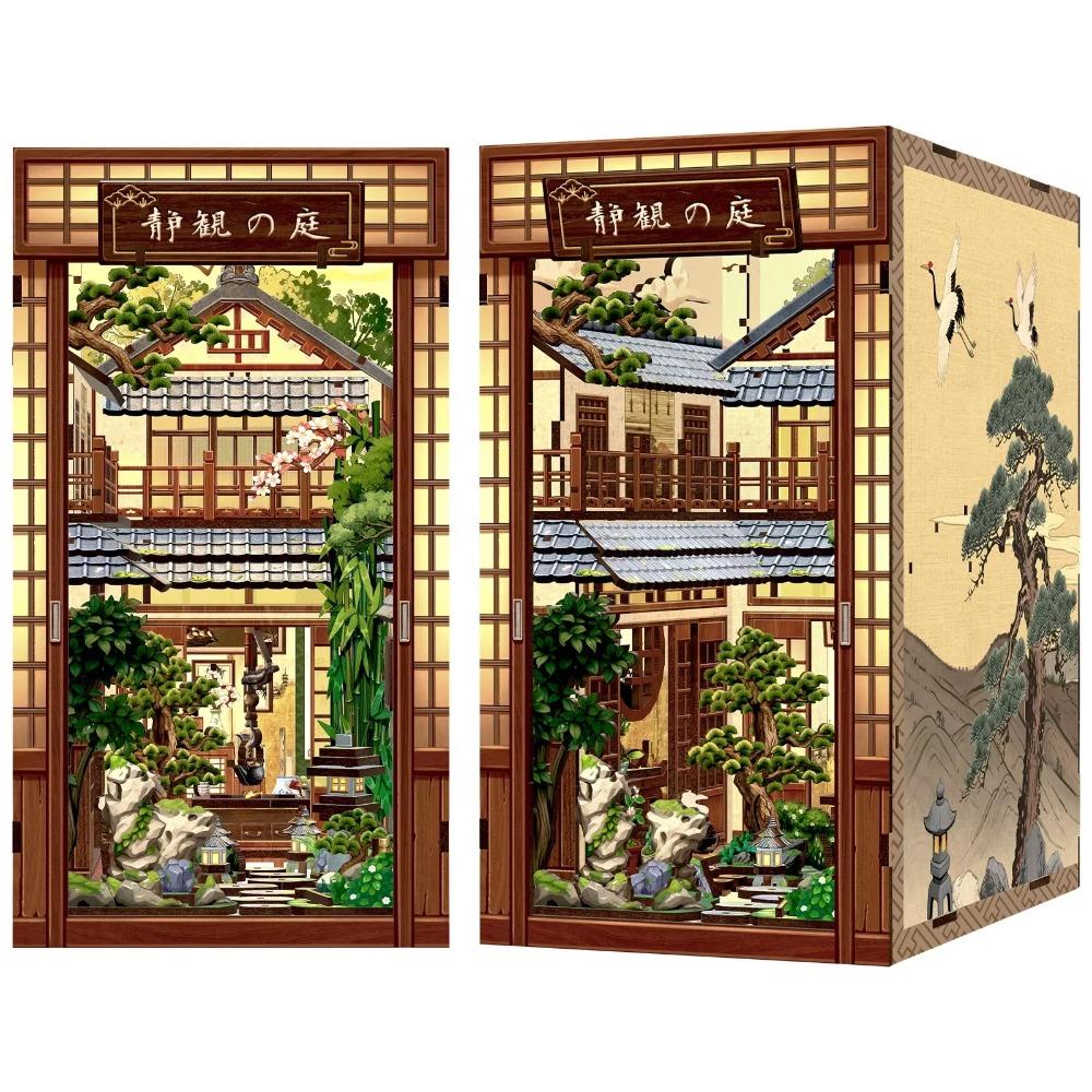 CUTEBEE DIY Book Nook Kit 3D Puzzle Dollhouse for Bookshelf Unique Craft Gift for Book Lovers Japanese Style Model for Christmas