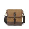 Vintage Canvas Shoulder Bag Fashion Crossbody Bag Wear-resistant Small Chest Bag Men's Leather Briefcase