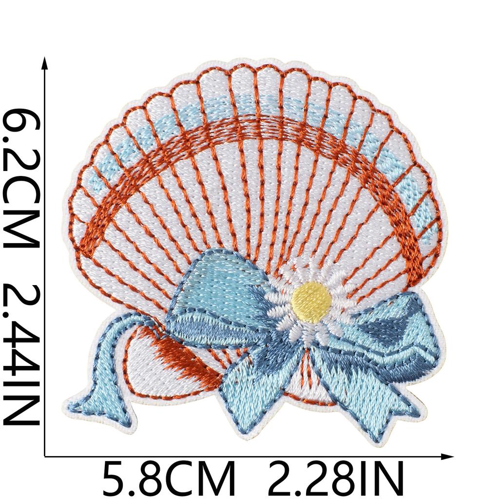 Summer Beach Style Embroidery Cloth Sticker Ironing Casual Clothing Backpack Shoes And Hats Personalized Decoration Repair Fabric Sticker
