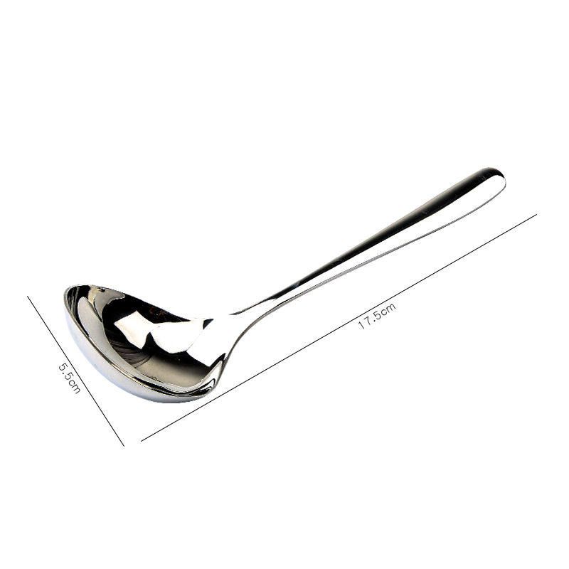 

Long-Handled 304 Stainless Steel Spoon for Adults, Thickened Long-Handled Soup Spoon for Home Kitchen Seasoning and Porridge Silver, Small Size, Heavy-Duty