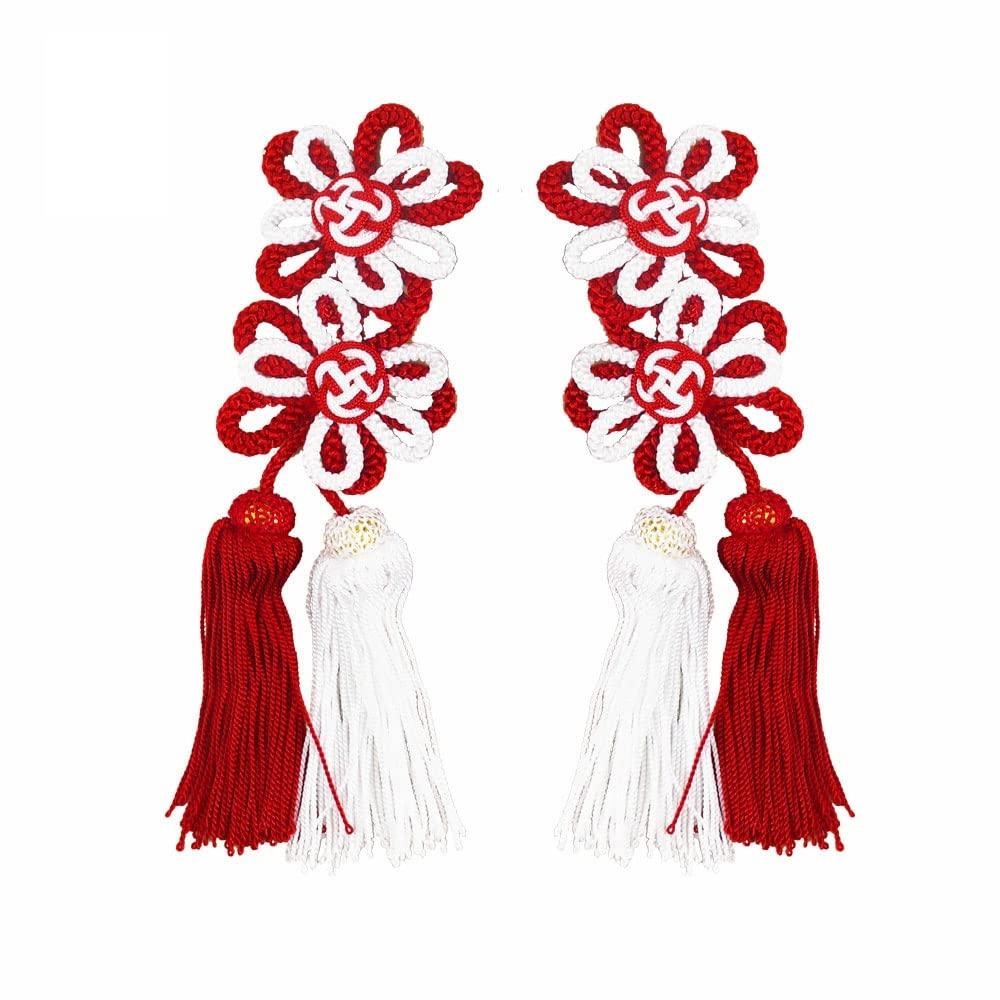 NISHIORI Hifu Tassels Pair Set for Decorative Hifu Coat Shichi-Go-San 3-Year-Old Girls, (B)