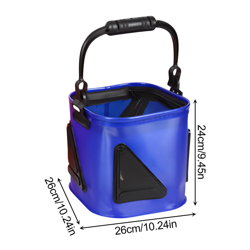 

Bait Bucket Portable Foldable Fishing Bucket Fish Tackle Storage For Pike Lake Offshore Trout Deep Sea Saltwater River Pond синій