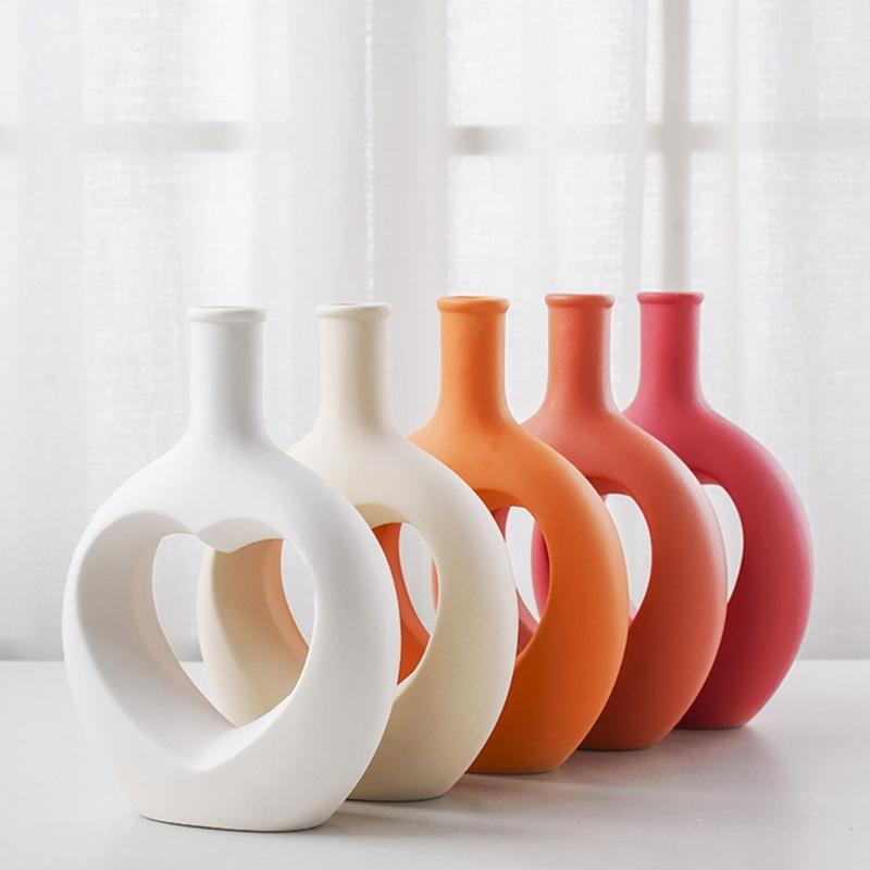 Silicone Flowerpots Mold DIY Concrete Moulds Heart Shape Jar Mould Garden Desktop Decoration Silicone Vase Molds for DIY