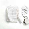 White duck down light down jacket women's winter new slim-fit warm short jacket round neck V-neck inner and outer wear liner