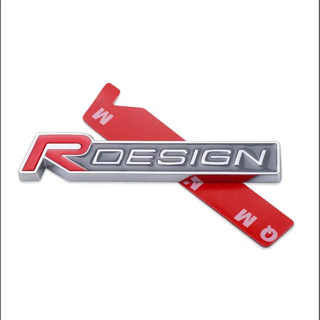 Auto 3D Kovové RDESIGN Logo Odznak Nálepka Auto Přední Mřížka Kufr Karoserie Emblém Nálepky Příslušenství Pro V40 V50 S40 S80 XC60 S90