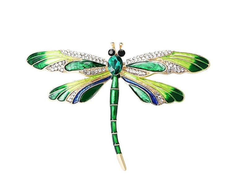 Squisite Spille Libellula con Strass Eleganti Spille Colorate di Insetti Moda Decorazione per Feste Zaino Accessori per Abbigliamento Regalo