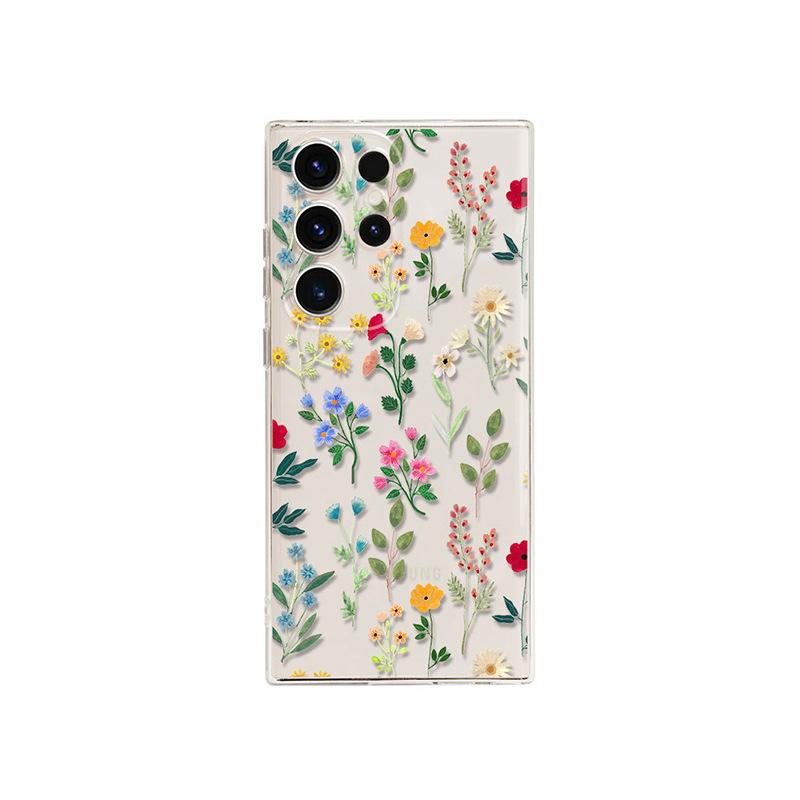 Applicable To Samsung S25ultra Apple Iphone17 Vine Small Fresh Floral Mobile Phone Case Painted Protective Case