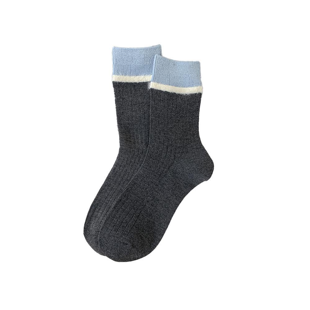 

Зимние теплые шерстяные носки для женщин, утолщенные и не линяющие, универсальная и модная шерсть 1 pair