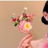 Bohemian Large Flower Hairpin Side Clip Artificial Floral Hair Clip Flowers Hair Claw  Girls
