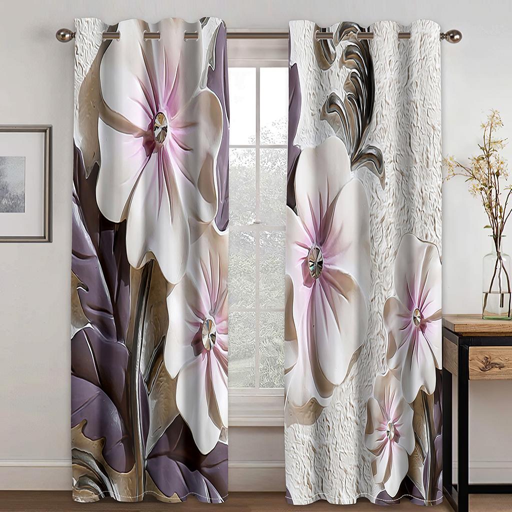 

3D красная роза с леопардовым принтом фон солнцезащитные шторы 2 панели Бесплатная доставка Роскошная гостиная спальня домашний декор занавеска 100W130H(CM)40x51in&Grommet Top