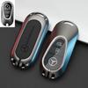 SFX1  Zinc Alloy+Leather Car Key Case Cover for Mercedes Benz 2021 C /S Class W223 W206 S350L S400L S450L S500L Protector