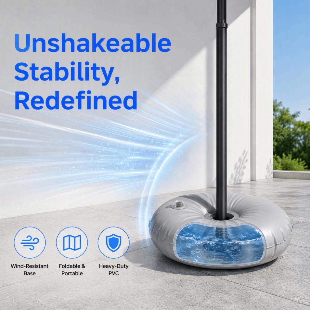 U-Shaped Umbrella Base Water Bag Foldable Weighted Water Base Patio Furniture